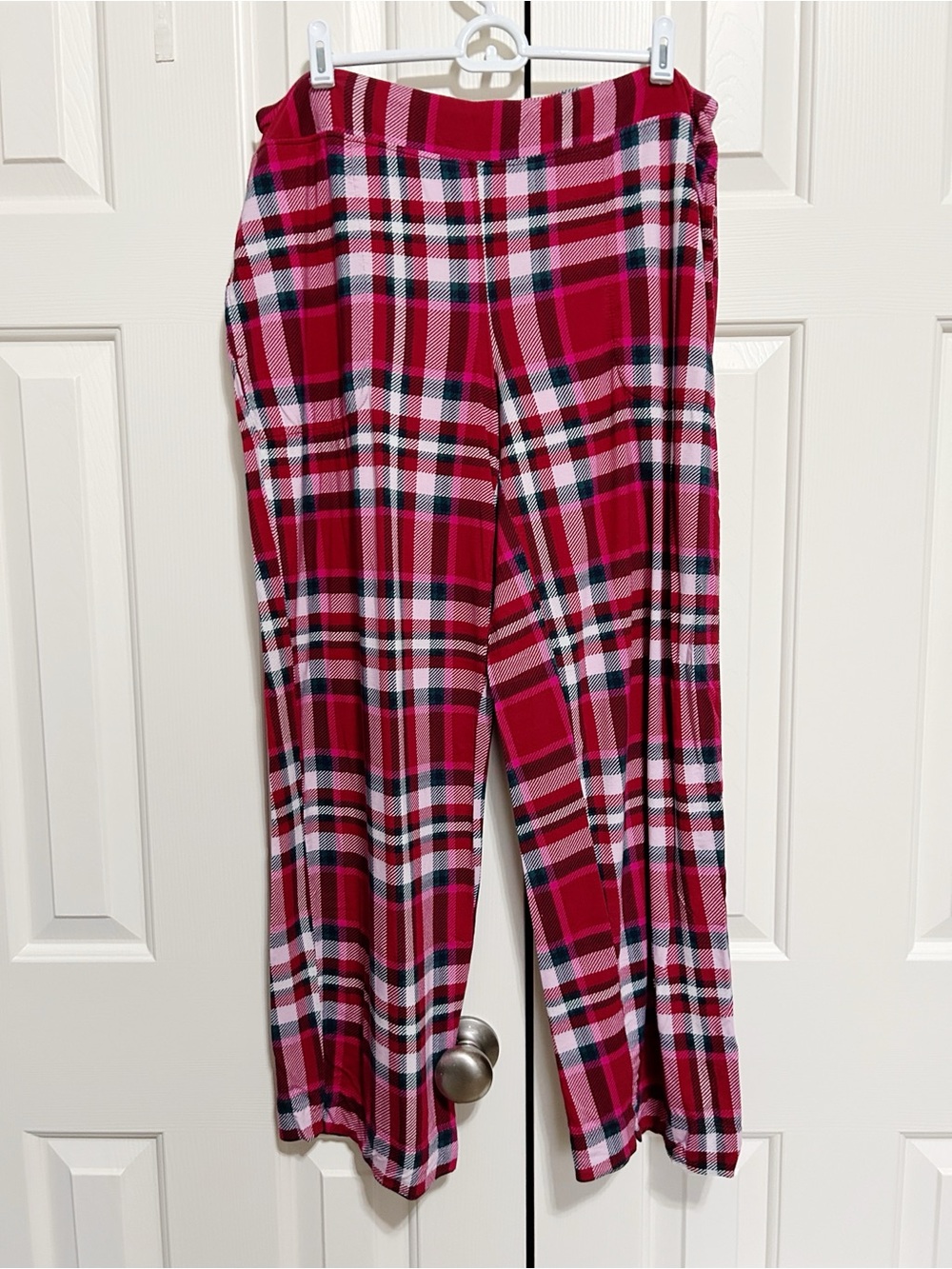 Soma Cool Nights Lounge Pants L Plaid Lightweight Cooling Comfy Sleep